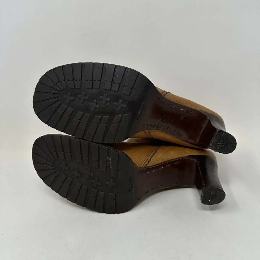 Cole Haan Country Square Toe Brown Ankle Boots Vibram‎ Size 8.5